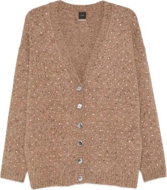 Pinko Stijlvolle Sweaters Collectie - Dames - Vesten - Bruin - L - Truien & Vesten