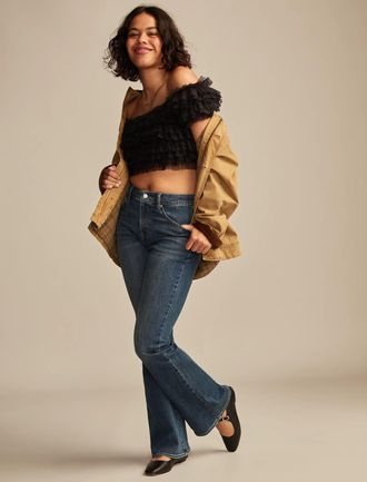 Lucky Brand Womens High Rise Curvy Flare
