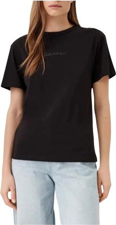 Calvin Klein Graphic Tee - Dames - T-shirts - Zwart - XS - Katoen - Tops