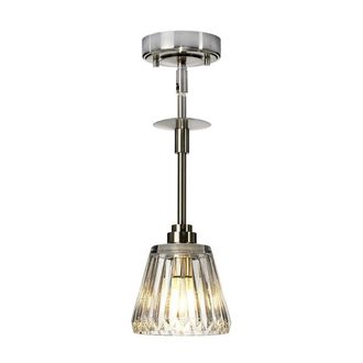 Netlighting Agatha 1 Light Ceiling Pendant Light Brushed Nickel IP44 G9