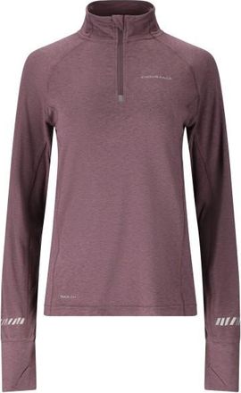 ENDURANCE Canna V2.0 Melange Midlayer Laufshirt f&uuml;r Damen | lila/braun