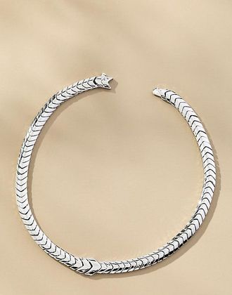 Melinda Maria Serpent Herringbone Collar Necklace