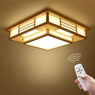 OEM L&aacute;mpara De Techo Led De Madera - Para Dormitorio - 220v - Iluminaci&oacute;n Decorativa - Para Sala De Estar, Dormitorio - 24w X 2 + 3 Colores Ajustables