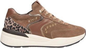 Nero Giardini Sneakers in camoscio- pelle e materiale tecnico - - Shoes - Donna - Beige - 35 EU
