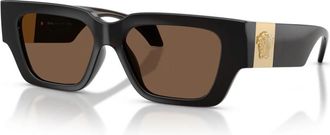 Versace Ve 4497U 554373 Zonnebrillen - Dames - Zonnebrillen - Bruin - 53 MM - Accessoires