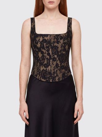 Self Portrait Top bustier in pizzo con spalle scoperte e scollo quadrato
