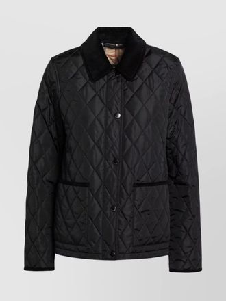 Burberry quilted nylon jacket collared neck