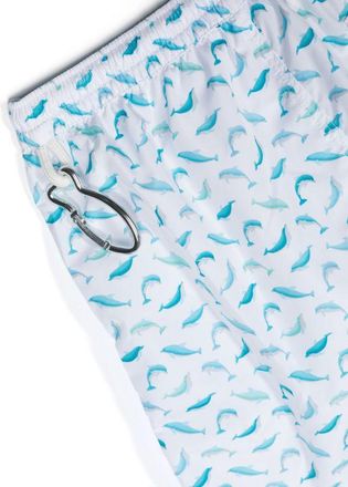 Fedeli Kids Graphic-Print Drawstring-Waistband Swim Shorts Ss24 B