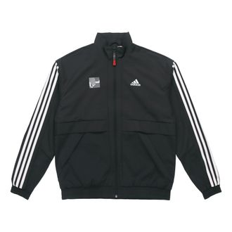 adidas Cny Jkt South Fleece Lined Stay Warm Stand Collar Sports Jacket Black GP1823