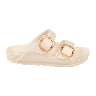 Birkenstock Sliders, female, Beige, Size: 7 US Arizona Big Buckle Narrow Fit