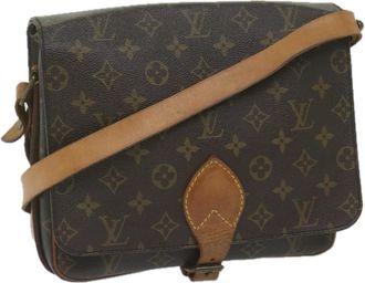 Louis Vuitton Cartouchiere Handbag Monogram Canvas Brown Canvas Bag (Pre-Owned)