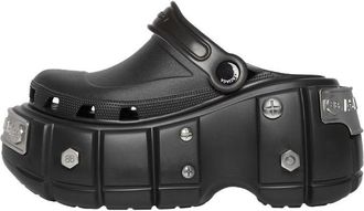 Balenciaga (WMNS) Balenciaga Hardcrocs Slide x Crocs Nero Silver 687398W1S8N1081