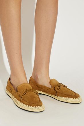 Tory Burch Suede Espadrilles, Womens, Beige
