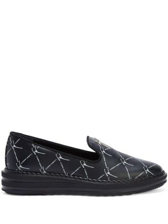 Giuseppe Zanotti Tim logo-lettering loafers - Black
