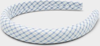 Simons Womens Blue check padded headband