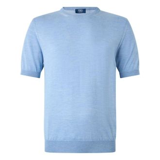 Fedeli T-shirt in cashmere e seta - - Knitwear - Uomo - Blu - L
