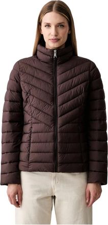 DKNY Gewatteerde Jas - Dames - Winterjassen - Bruin - S - Leer - Jassen