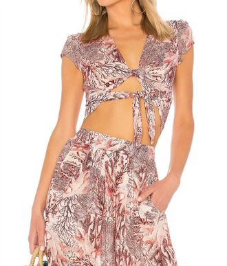 Maaji Wrap Crop Top In Carribean Oasis
