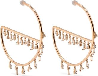 Suzanne Kalan Orecchini a cerchio in oro giallo 18 carati e diamanti