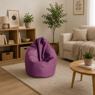 Talamo Italia Dmora Pouf &Eacute;l&eacute;gant, Couleur Violet, Dimensions 80 X 120 X 80 Cm