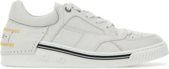 Fendi White Logo Vitello Sneakers