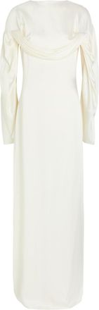 Stella McCartney Stella Mccartney Draped Cape-effect Satin-crepe Gown - Cream - 42 (UK10 / S)
