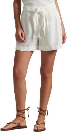 Polo Ralph Lauren Belted Linen Shorts in Nevis at Nordstrom, Size 14