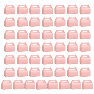 OEM Cajas De Regalo Desplegables Con Asa Pr&aacute;ctica, 50 Unidades - Rosa