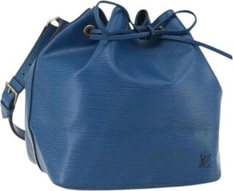 Louis Vuitton Pre-owned Bucket Bag - Dames - Vintage Tas - Blauw - ONE Size - Leer - Vintage