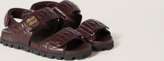 Miu Miu Sporty matelassé nappa leather sandals