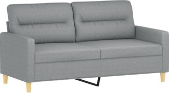 vidaXL Sof&aacute; De 2 Plazas De Tela Gris Claro 140 Cm Vidaxl