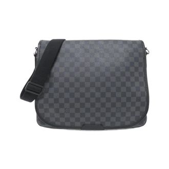 Louis Vuitton Dark Gray Graphite Coated Canvas Shoulder Bag (Pre-Owned)