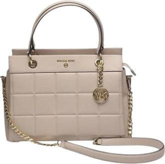 Michael Kors Pre-owned Leren Schoudertas - Dames - Vintage Handtas - Beige - ONE Size - Leer - Vintage
