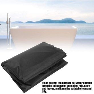 OEM Funda Protectora Para Spa De Jard&iacute;n - Funda Impermeable De Poli&eacute;ster 190t, Resistente A Los Rayos Uv Y Al Polvo, Negra, 231x231x30cm