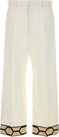 Valentino Garavani White Cotton Blend Pant