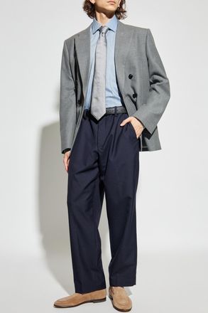 Paul & Shark Shirt With A Herringbone Pattern, Mens, Blue