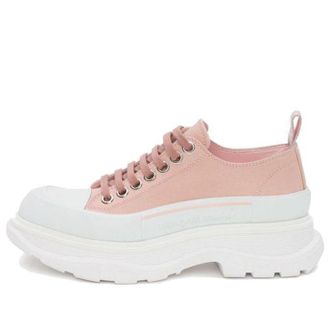 Alexander McQueen (WMNS) Alexander McQueen Tread Slick Low Lace Up Light Pink White 611705W4LR19243