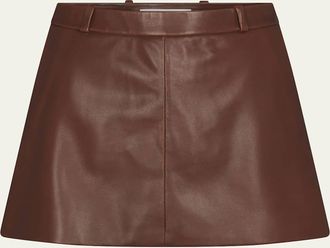 Frame Denim The Leather Mini Skirt
