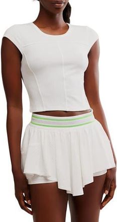 Free People FP Movement Tempo Ribbed Baby Tee in White at Nordstrom Rack, Size X-Small