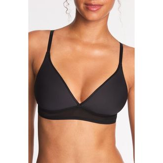 b.tempt'd by Wacoal Full Transparency T-Shirt Bralette in Night at Nordstrom, Size X-Small