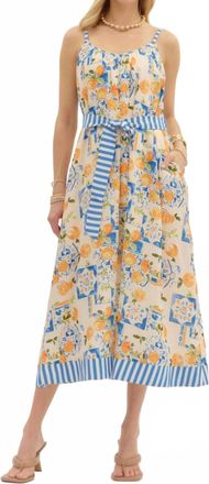 Entro Seville Midi Dress In Limoncello
