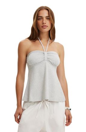 Cotton On Womens Lucy Babydoll Halter in Grey Marle at Nordstrom, Size X-Small