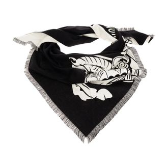 Burberry Accessoires, unisex, Zwart, ONE Size, Wol, Driekantige sjaal