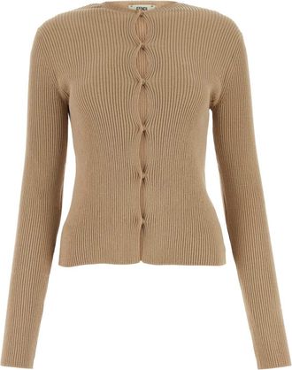 Fendi Biscuit Cotton Blend Cardigan