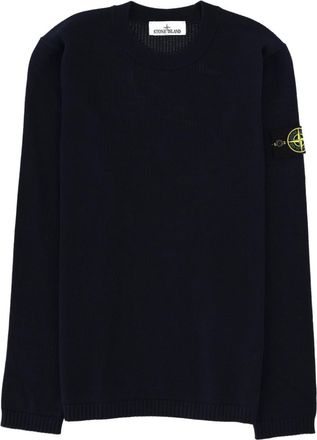 Stone Island Navy Blue Crew Neck Sweater