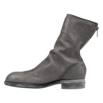 Guidi Schoenen, Heren, Grijs, 42 EU, Leer, Back Zip Leren Laarzen