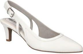 Easy Street Glisten Kitten Heel Slingback Pump in White at Nordstrom Rack, Size 7.5