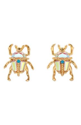Girls Crew Beetle Stud Earrings in Gold Multi at Nordstrom
