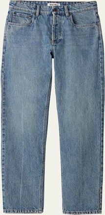 Miu Miu Mid-Rise Straight-Leg Denim Trousers