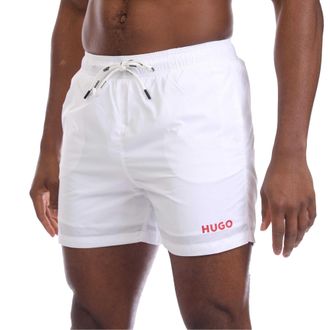 HUGO BOSS Hugo Heren Haiti Contrast Logo Zwemshort (Natuurlijk)